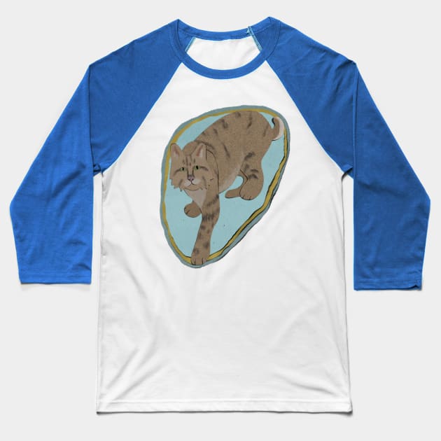 Paper craft bobcat Baseball T-Shirt by Black Squirrel CT